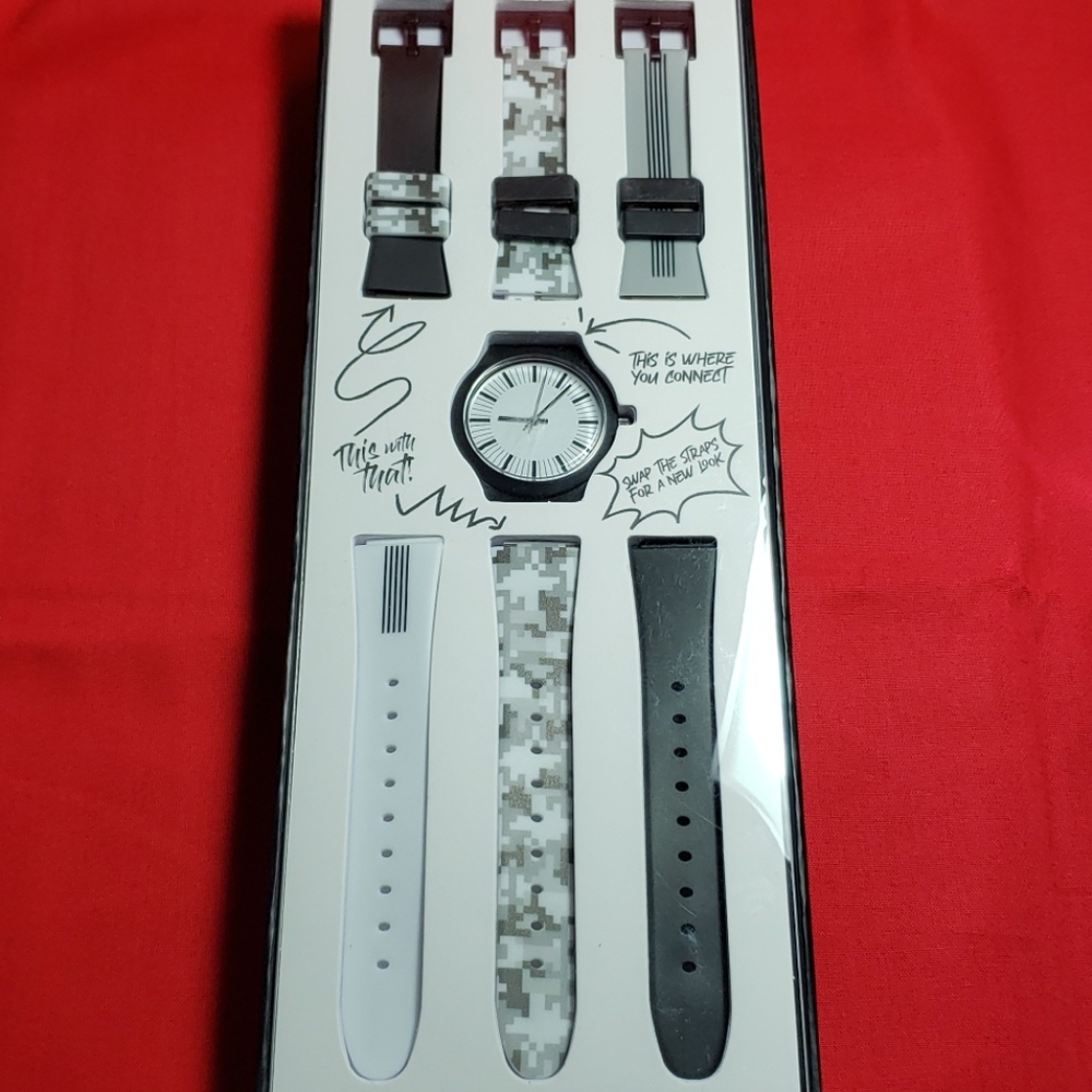No Boundaries Watch with two bracelets